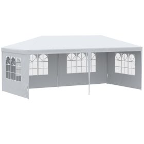 Grand Gazebo Haven: 20x10 Large Canopy Party Tent with Removable Side Walls