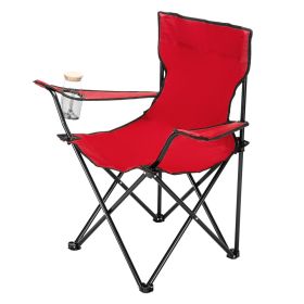 Camping Chair, Black Frame Red Oxford Cloth (Option: Red)