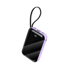 Portable Power Bank With Fast & Wireless Charging - High Capacity Battery Pack For IPhone, Android & AirPods, Travel-Friendly Emergency Charger W (Option: BS480Purple)