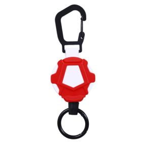 Telescopic Resilience Steel Wire Rope Metal Anti-theft Buckle (Color: Red/White, Type: Anti-theft Buckle)